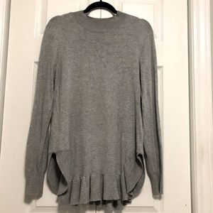 Mock Neck Ruffle Sweater